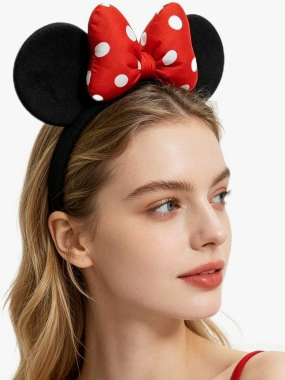 🆕️ Disney Minnie Mouse Red Polka Dot Bow Ear Headband